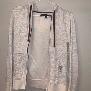 white vans zip up hoodie